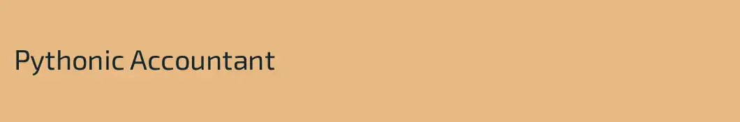 Pythonic Accountant